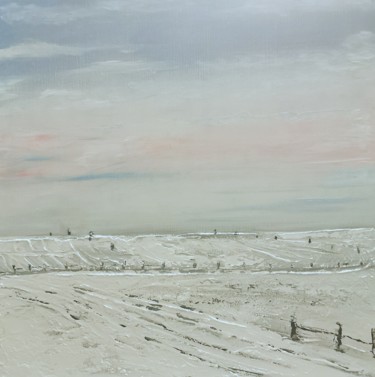Peinture intitulée "La Lozère enneigée" par Catherine Maury, Œuvre d'art originale, Huile