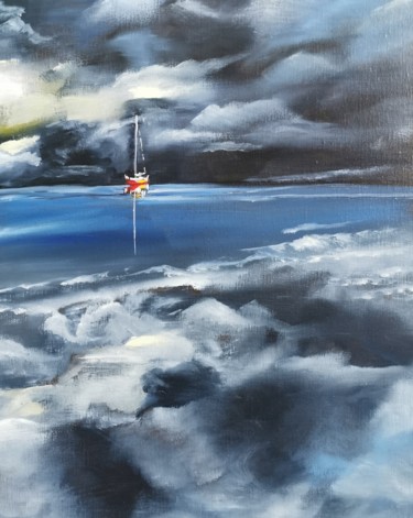 Peinture intitulée "Le Phénix" par Catherine Maury, Œuvre d'art originale, Huile