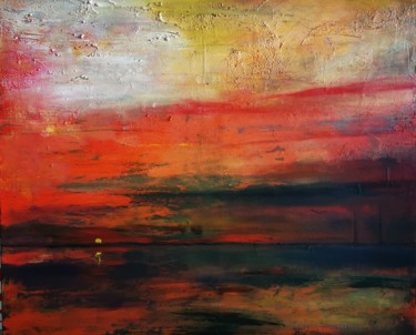 Peinture intitulée "Le coup de soleil" par Catherine Maury, Œuvre d'art originale, Acrylique