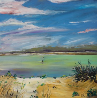 Painting titled "coté Bassin" by Catherine Maury, Original Artwork, Oil