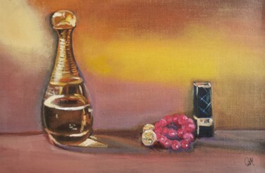 Schilderij getiteld "Parfum de femme" door Catherine Maury, Origineel Kunstwerk, Olie