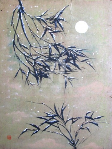 Peinture intitulée "Reflets de nacre..." par Catherine Mondoux (4INE), Œuvre d'art originale, Encre