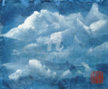 Peinture intitulée "Montagnes de rêve" par Catherine Mondoux (4INE), Œuvre d'art originale, Huile