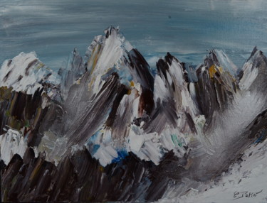 Pintura titulada "Montagne.jpeg" por Peinturecath, Obra de arte original, Acrílico