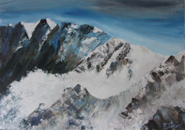 Pintura intitulada "La Montagne.jpg" por Peinturecath, Obras de arte originais, Acrílico