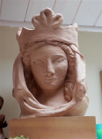 Sculpture titled "Notre Dame de Reims" by Catherine Petitjean-Dedieu, Original Artwork