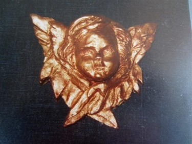 Sculpture intitulée "Ange doré" par Catherine Petitjean-Dedieu, Œuvre d'art originale
