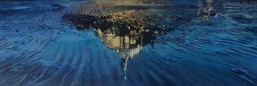 Malerei mit dem Titel "Mont céleste" von Catherine Porée, Original-Kunstwerk, Öl Auf Keilrahmen aus Holz montiert