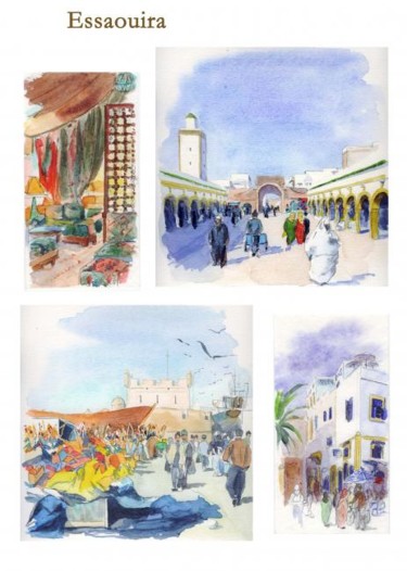 Peinture intitulée "Essaouira_GAL.jpg" par Catherine Rossi, Œuvre d'art originale