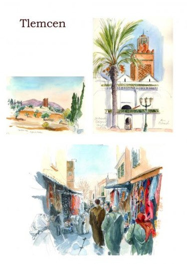 Peinture intitulée "Tlemcen_GAL.jpg" par Catherine Rossi, Œuvre d'art originale