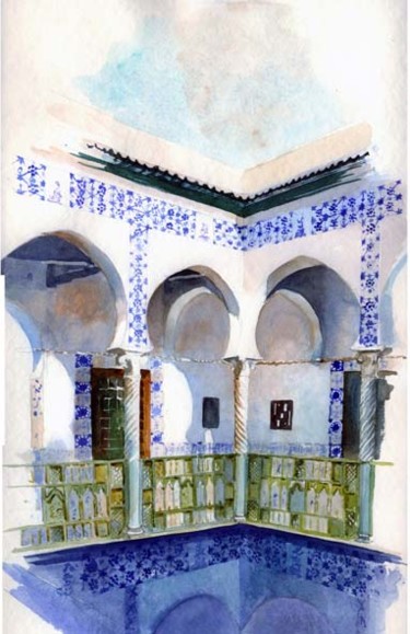 Painting titled "West ed-dar Bastion…" by Catherine Rossi, Original Artwork