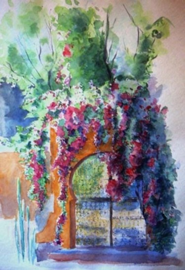 Malerei mit dem Titel "Jardin du Sud - Ora…" von Catherine Rossi, Original-Kunstwerk