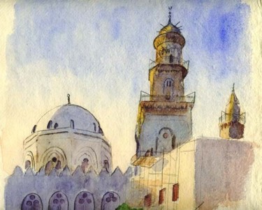 Painting titled "Mosquée Al Mansour…" by Catherine Rossi, Original Artwork