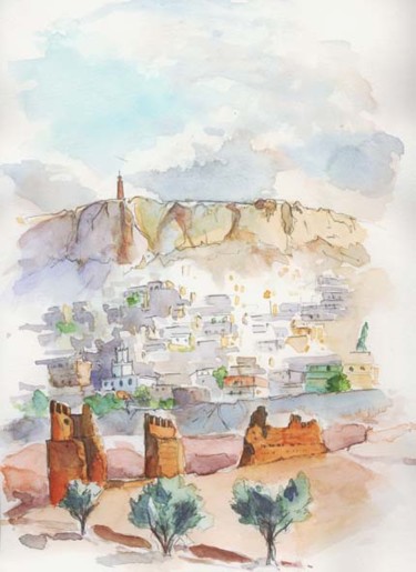 Painting titled "Mansourah" by Catherine Rossi, Original Artwork