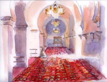 Painting titled "Intérieur rouge Gra…" by Catherine Rossi, Original Artwork