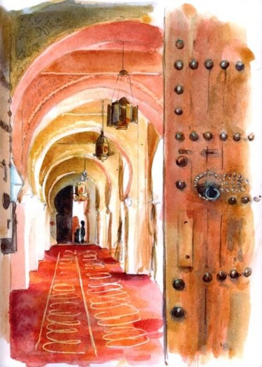 Malerei mit dem Titel "Sidi Abu Median 1" von Catherine Rossi, Original-Kunstwerk