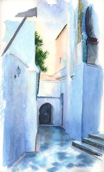 Malerei mit dem Titel "Sidi Abu Median ent…" von Catherine Rossi, Original-Kunstwerk