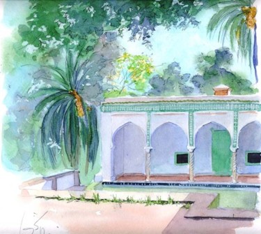 Painting titled "Alger, villa Abd El…" by Catherine Rossi, Original Artwork