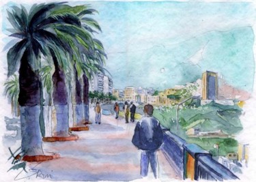 Painting titled "Oran, le front de…" by Catherine Rossi, Original Artwork