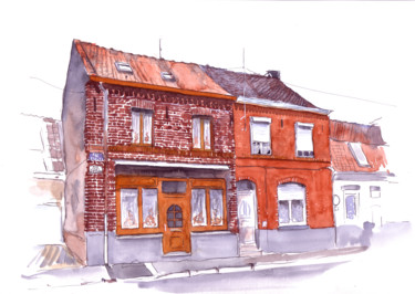 Painting titled "Rue Louis Dornier e…" by Catherine Rossi, Original Artwork