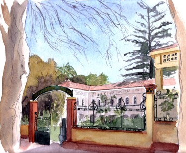 Painting titled "L'école d'horticult…" by Catherine Rossi, Original Artwork