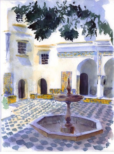 Painting titled "Palais du Bardo, pa…" by Catherine Rossi, Original Artwork