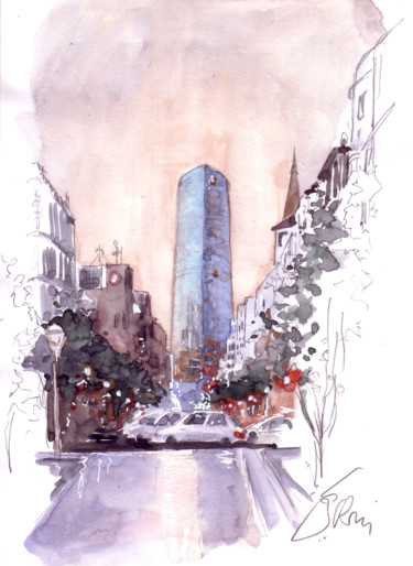"Bilbao, Torre Iberd…" başlıklı Tablo Catherine Rossi tarafından, Orijinal sanat