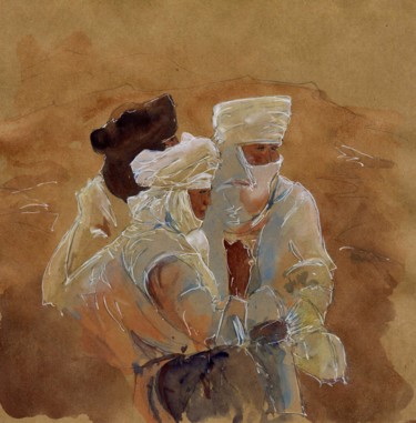 Malerei mit dem Titel "Tunisie 2" von Catherine Rossi, Original-Kunstwerk