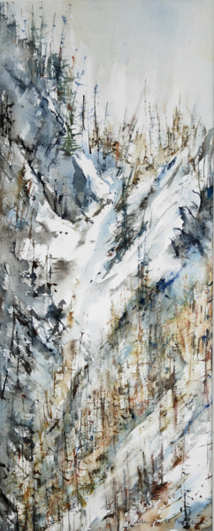 Painting titled "imperceptible" by Catherine Saint Fontaine, Original Artwork, Watercolor
