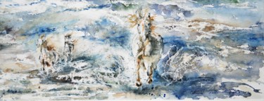 Painting titled "joie" by Catherine Saint Fontaine, Original Artwork, Watercolor