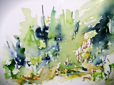 Painting titled "magique" by Catherine Saint Fontaine, Original Artwork, Watercolor