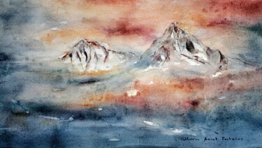 Painting titled "dent blanche, crépu…" by Catherine Saint Fontaine, Original Artwork, Watercolor