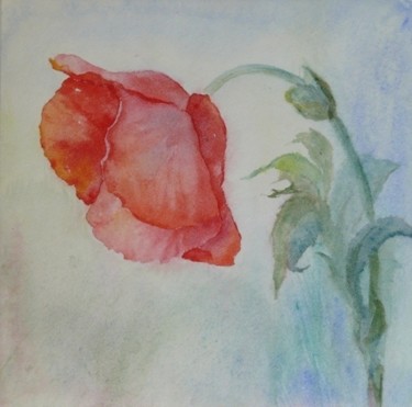 Painting titled "frou-frou" by Catherine Vanel, Original Artwork, Watercolor