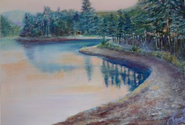 Painting titled "barrage du Ternay" by Catherine Vanel, Original Artwork