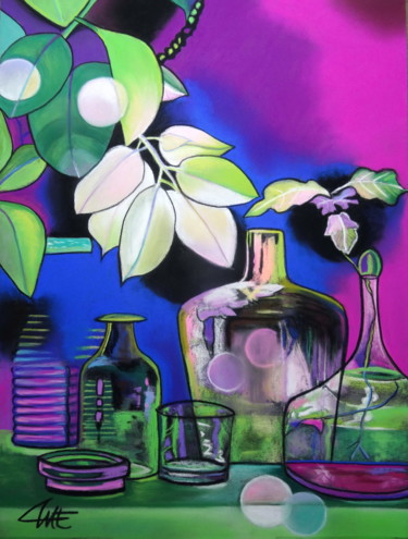 Painting titled "STILL LIFE" by Catherine Wernette, Original Artwork, Pastel