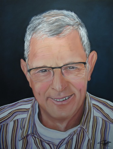 Drawing titled "JEAN-PAUL" by Catherine Wernette, Original Artwork, Pastel