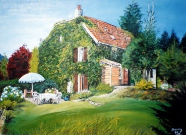 Painting titled "MAISON MOUSSEY VOSG…" by Catherine Wernette, Original Artwork
