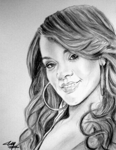 Pintura intitulada "RIHANNA" por Catherine Wernette, Obras de arte originais