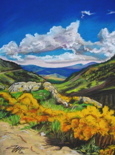 Painting titled "Vallée d'ANGOUSTRIN…" by Catherine Wernette, Original Artwork