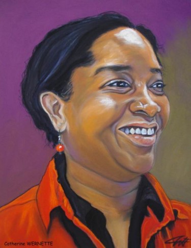 Painting titled "SANDRA" by Catherine Wernette, Original Artwork