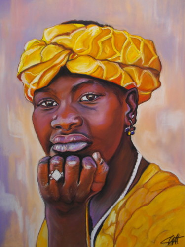 Painting titled "AMITA, l'amertume" by Catherine Wernette, Original Artwork