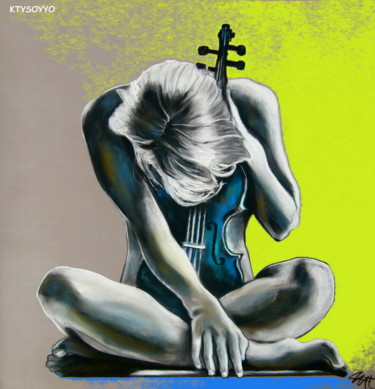 Arts numériques intitulée "MUSICIENNE" par Catherine Wernette, Œuvre d'art originale, Peinture numérique