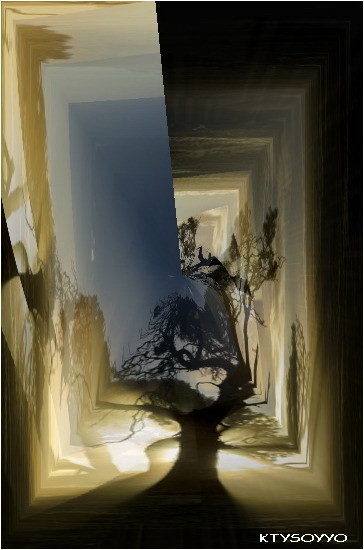 Digital Arts titled "ENTRE PROCHE ET LOI…" by Catherine Wernette, Original Artwork, Digital Painting