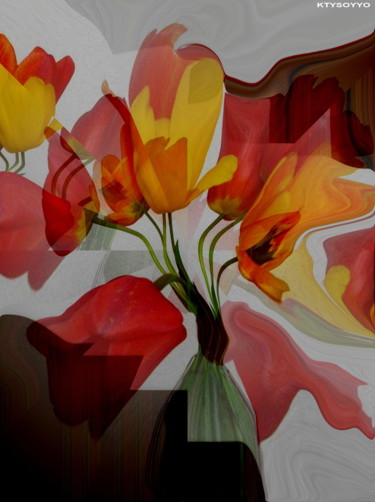 Painting titled "TULIPES" by Catherine Wernette, Original Artwork, Other