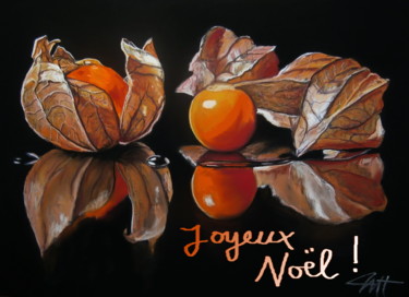 Картина под названием "JOYEUX NOËL à tous…" - Catherine Wernette, Подлинное произведение искусства