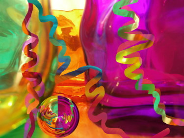 Digitale Kunst mit dem Titel "C'EST LA FÊTE !" von Catherine Wernette, Original-Kunstwerk, Digitale Malerei