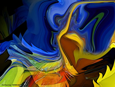 Digital Arts titled "ENVOL" by Catherine Wernette, Original Artwork, Digital Painting