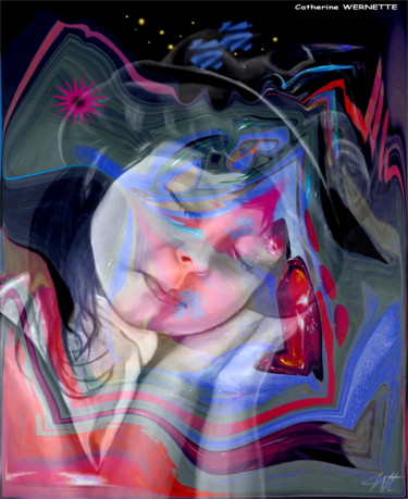 Digital Arts titled "CHIPETTE FAIT SEMBL…" by Catherine Wernette, Original Artwork, Digital Painting