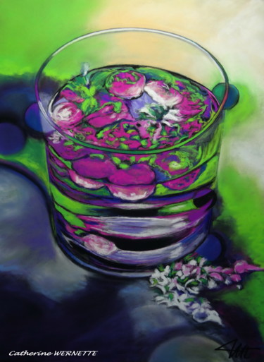 Painting titled "DECOCTION" by Catherine Wernette, Original Artwork, Pastel