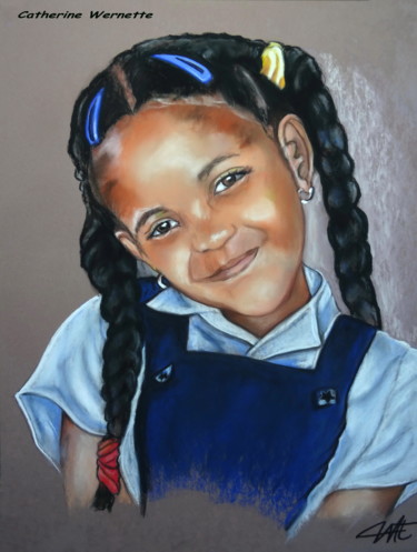 Drawing titled "MADISON" by Catherine Wernette, Original Artwork, Pastel